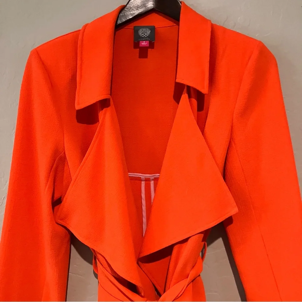 Vince Camuto Orange Tie Open Front Blazer Jacket Size 8 - Picture 4 of 11